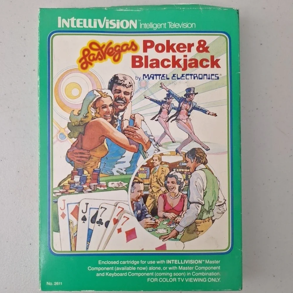 Las Vegas Poker & Blackjack Intellivision 1979 Case Manual Control Cover NO GAME